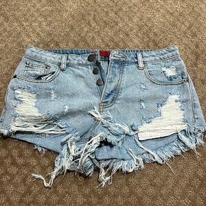 Signature 8 denim ripped shorts size Medium